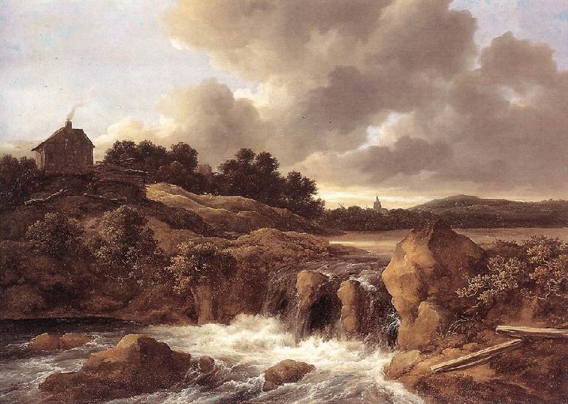 Jacob van Ruisdael Landscape with Waterfall Germany oil painting art